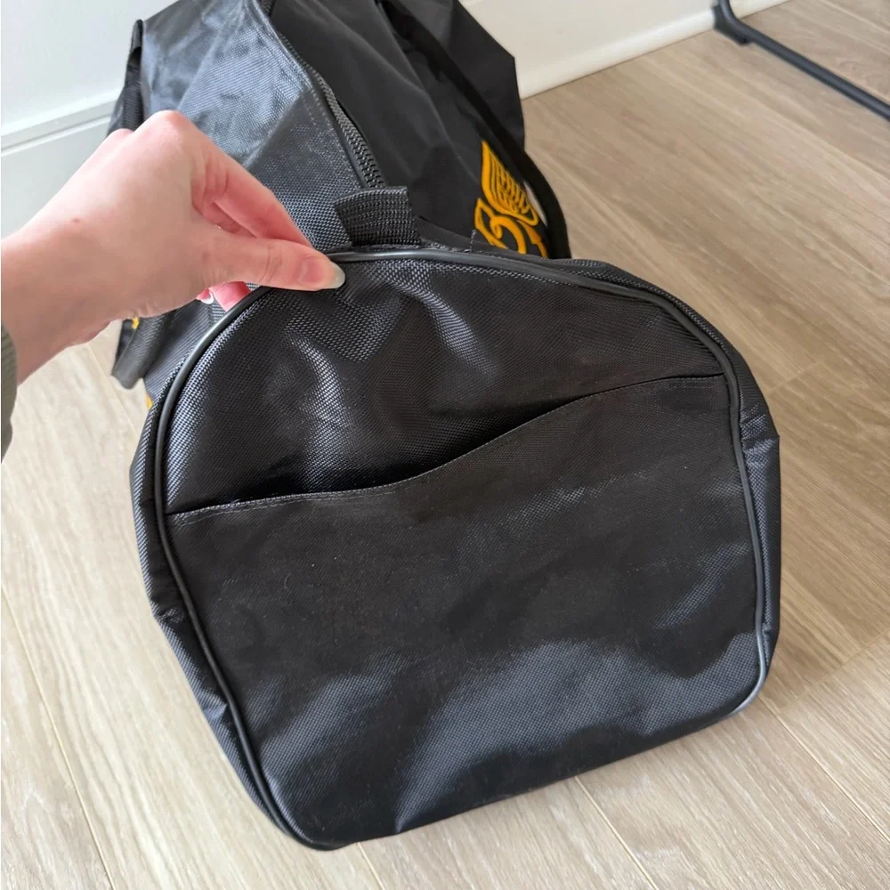 Breitling Swiss Large Logo Nylon Boston Travel Bag Made in Italy Black